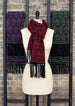 Merino Wool Scarf - baroque patterned knit-Scarves-Jessica Rose-Toronto Canada