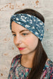 Turban Headband - navy blue liberty of london print-headband-Jessica Rose-Toronto Canada