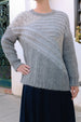 Alpaca cable knit warm chunky grey winter sweater for women by Jessica Rose in Toronto Canada