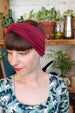 Burgundy turban headband for women -  hair hairband