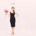  Lola midi length black sleeveless dress with scoop neck by Jessica Rose