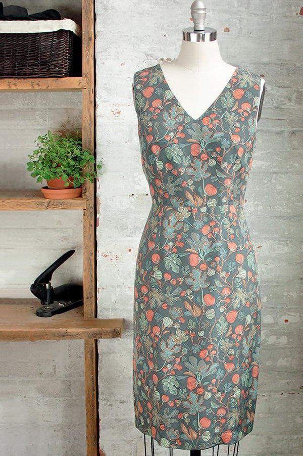 Womens XL silk Liberty print sleeveless v-neck midi dress by Jessica Rose